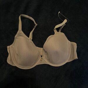 Natori Mesh Overlay Underwire Contour Bra Taupe Brown 36C 711149